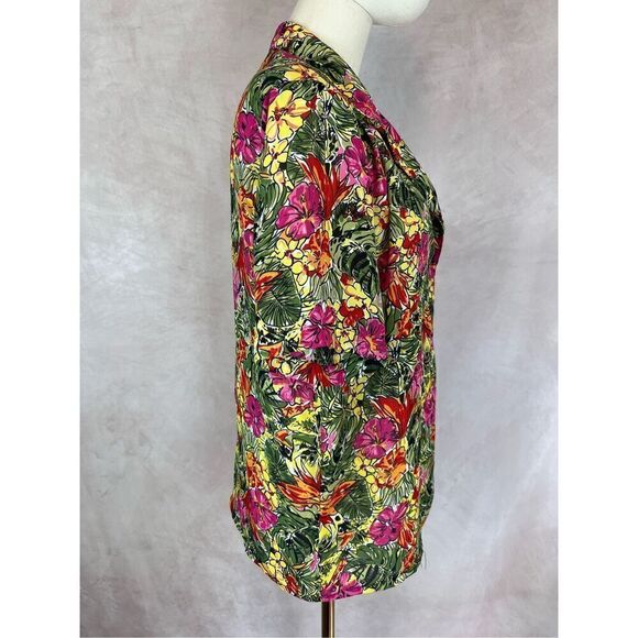 Vintage Hawaiian Tiki Blouse Top - Picture 3 of 5